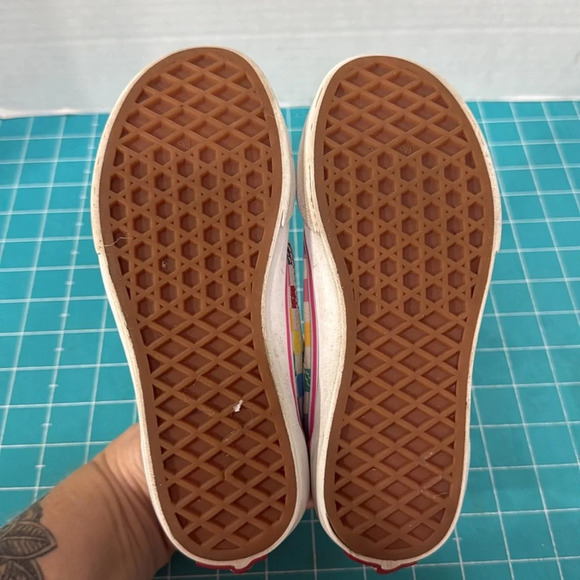 Vans Missy Old Skool Multi color Rainbow Checkered Skate Shoes US Kids Size 1 - Picture 7 of 7